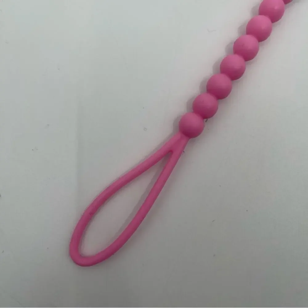RYAN AND ROSE Pacifier Judy Cutie Clip Pink Silicone Baby Toddler Teether 7”